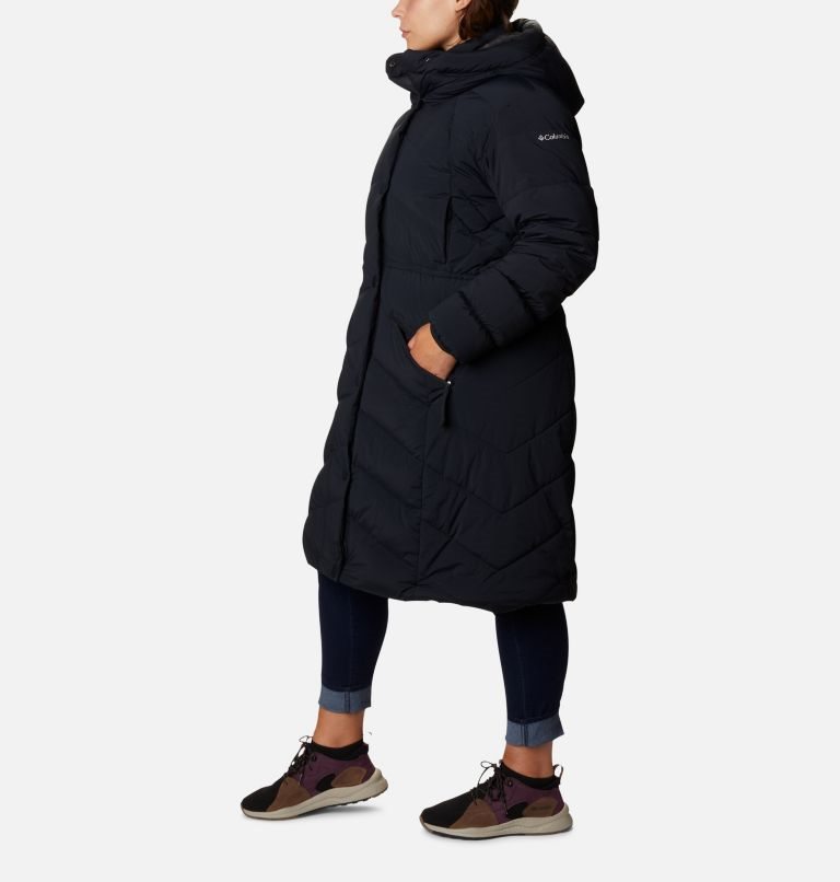 Women's Columbia Ember Springs Long Down Jackets Black | Plus Size CA-X651A